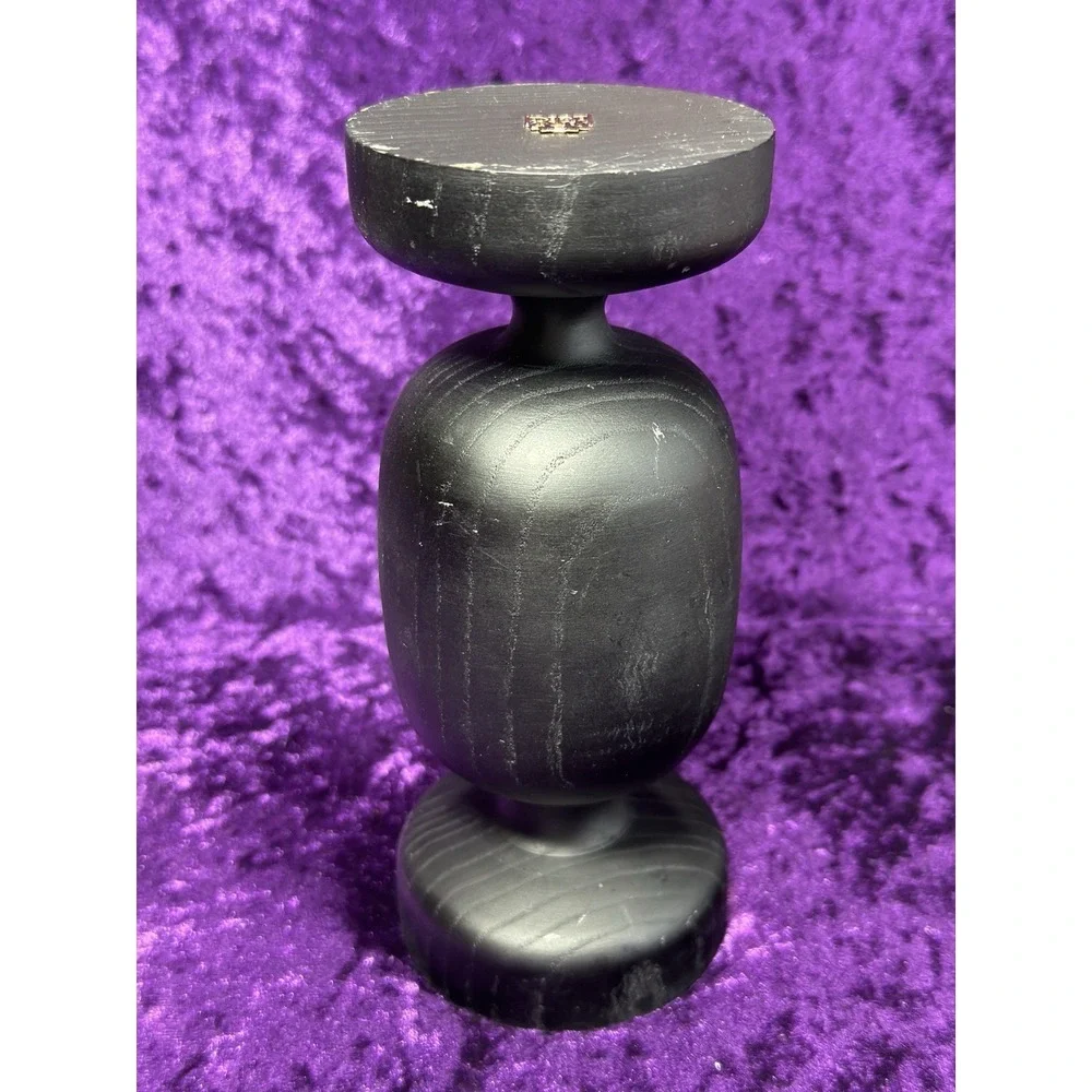 Diptyque Column Candle Holder Black Wooden Classic Oak‎ Wood Lux Decor